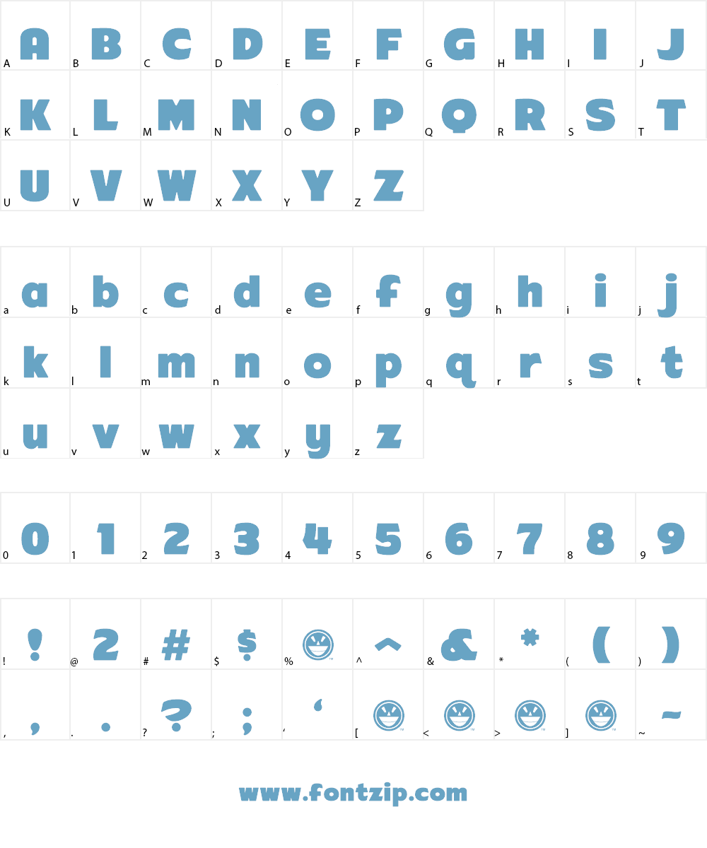 ARB-218 Big Blunt MAR-50 Font Character